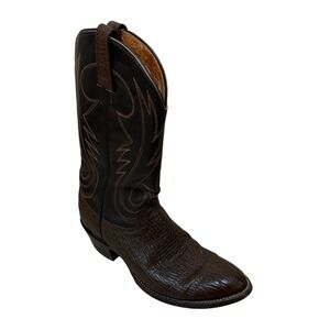 Brahma Men Cowboy Boots 9.5 D Brown Leather Western Rodeo Festival Ranch Boho
